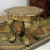 Brass accent table, 'Golden Lotus' - Handmade Wood Brass Accent Table Fair Trade (image 2) thumbail
