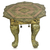 Brass accent table, 'Golden Lotus' - Handmade Wood Brass Accent Table Fair Trade thumbail