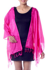 Curated gift set, 'Delightful Dream' - Curated Gift Set with Silk Shawl Shoulder Bag and Journal