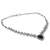 Onyx and quartz Y necklace, 'Midnight Dewdrops' - Onyx and Quartz Y Necklace in Sterling Silver (image 2a) thumbail