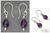 Amethyst dangle earrings, 'Jagannath Mystique' - Amethyst dangle earrings thumbail