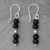 Onyx dangle earrings, 'Pillars of Night' - Onyx dangle earrings