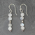 Moonstone dangle earrings, 'Pillars of Impassioned Love' - Moonstone dangle earrings