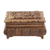 Walnut wood jewelry box, 'Wildflowers' - Floral Wood Jewelry Box (image 2a) thumbail
