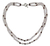 Rose quartz and garnet strand necklace, 'All About Love' - Rose quartz and garnet strand necklace