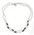 Rainbow moonstone and onyx strand necklace, 'Chennai Nights' - Rainbow Moonstone and Onyx strand necklace
