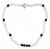 Rainbow moonstone and onyx beaded necklace, 'Kashmir Melody' - Rainbow Moonstone and Onyx beaded necklace