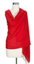 Wool and silk shawl, 'Kashmiri Scarlet' - Wool and silk shawl (image 2a) thumbail
