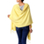Wool and silk shawl, 'Golden Warm' - Wool and silk shawl