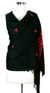 Wool shawl, 'Scarlet Seduction' - Handcrafted Wool Embroidered Shawl from India