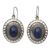 Lapis lazuli dangle earrings, 'Tribal Medallion' - Lapis Lazuli Earrings from India Silver jewellery Collection (image 2a) thumbail