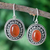Sterling silver dangle earrings, 'Tradition' - Sterling silver dangle earrings
