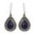 Lapis lazuli dangle earrings, 'Palace Memories' - Handmade Sterling Silver and Lapis Lazuli Earrings (image 2a) thumbail