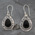 Ohrhänger aus Onyx - Handgefertigte indische Ohrringe aus Sterlingsilber und Onyx
