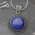 Collar con colgante de lapislázuli - India Jewelry Collar de plata esterlina y lapislázuli