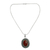 Sterling Silver pendant necklace, 'Tradition' - Fair Trade Sterling Silver and Onyx Necklace