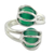 Sterling silver wrap ring, 'Green Love Attraction' - Sterling Silver Wrap Ring Modern jewellery from India (image 2a) thumbail