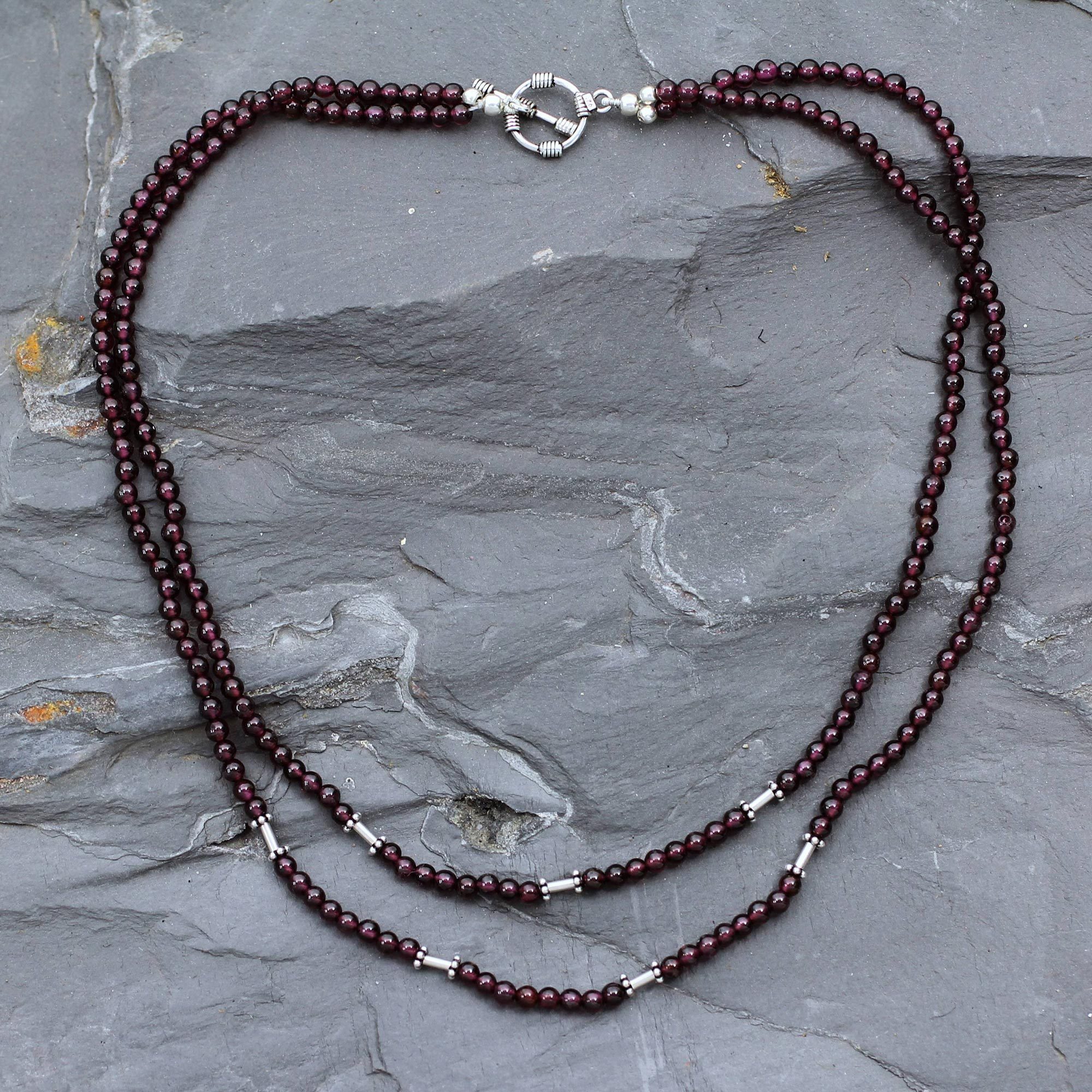 strand necklace Rajasthani Red NOVICA