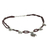Garnet flower necklace, 'Kerala Carnation' - Handcrafted Sterling Silver and Garnet Indian Necklace (image 2c) thumbail