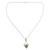 Peridot pendant necklace, 'Chennai Promise' - Sterling Silver and Peridot Necklace Modern Indian jewellery (image 2b) thumbail