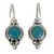 Chalcedony dangle earrings, 'Ocean Sky' - Classic India jewellery Silver Earrings with Chalcedony (image 2a) thumbail