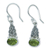 Peridot dangle earrings, 'Green Leaves' - Peridot and Sterling Silver Artisan Crafted Earrings (image 2a) thumbail