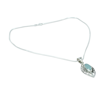 Chalcedony Necklace with Silver Sterling Indian Jewelry - Mumbai Sky ...