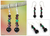 Garnet and onyx dangle earrings, 'Colors of India' - Garnet and onyx dangle earrings