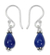 Sterling silver dangle earrings, 'Blue Dewdrop' - Sterling silver dangle earrings (image 2a) thumbail
