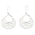 Sterling silver floral earrings, 'Moonlit Lotus' - Floral Jewellery from India Handmade Silver Earrings
