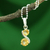 Citrine pendant necklace, 'Twin Souls' - Citrine Pendant on Sterling Silver Necklace from India (image 2) thumbail