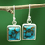 Sterling silver dangle earrings, 'True Friendship' - Blue Silver Earrings from Indian Artisan Crafted jewellery  thumbail