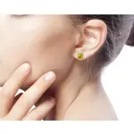 Citrine stud earrings, 'Golden Charm' - Sparkling Citrine Stud Earrings from India