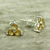 Citrine stud earrings, 'Chennai Stars' - Hand Made Sterling Silver and Citrine Stud Earrings thumbail