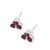 Garnet stud earrings, 'Chennai Stars' - Garnet Stud Earrings from Birthstone Jewelry (image 2c) thumbail