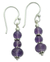 Amethyst dangle earrings, 'Jaipur Lily' - Amethyst dangle earrings