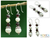 Aretes colgantes de perlas cultivadas y granate - Aretes colgantes de perlas cultivadas y granate