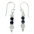 Rainbow moonstone and lapis lazuli dangle earrings, 'Gujarat Skies' - Rainbow Moonstone and Lapis Lazuli Dangle Earrings (image 2a) thumbail