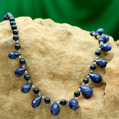 Lapis lazuli necklace, 'Royal Blue' - Lapis lazuli necklace