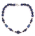Lapis lazuli and pearl strand necklace, 'India Sky' - Lapis lazuli and pearl strand necklace