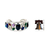 Manschettenarmband aus Lapislazuli und Perlen - Manschettenarmband aus Sterlingsilber mit mehreren Edelsteinen