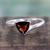Garnet solitaire ring, 'Scintillating Jaipur' - Garnet Solitaire Ring (image 2) thumbail