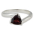 Garnet solitaire ring, 'Scintillating Jaipur' - Garnet Solitaire Ring thumbail