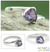Amethyst solitaire ring, 'Scintillating Jaipur' - Hand Made Modern Sterling Silver Solitaire Amethyst Ring (image 2) thumbail
