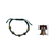 Tiger's eye Shambhala-style bracelet, 'Oneness' - Tiger Eye Shambhala Bracelet with Black Cord Handmade India