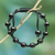 Onyx Shambhala-style bracelet, 'Protected Oneness' - Shambhala-style Onyx Bracelet Artisan Crafted Jewelry thumbail
