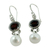 Pearl and garnet earrings, 'Scarlet Light' - Akoya Pearls and Garnet Earrings from India Jewelry