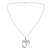 Sterling silver pendant necklace, 'Ganesha Meditation' - Sterling silver pendant necklace