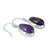 Sterling silver dangle earrings, 'Beautiful Goddess' - Purple Composite Turquoise on Sterling Silver Earrings  (image 2b) thumbail