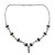 Pearl and garnet Y necklace, 'Princess of Mumbai' - Pearl and Garnet Necklace (image 2a) thumbail